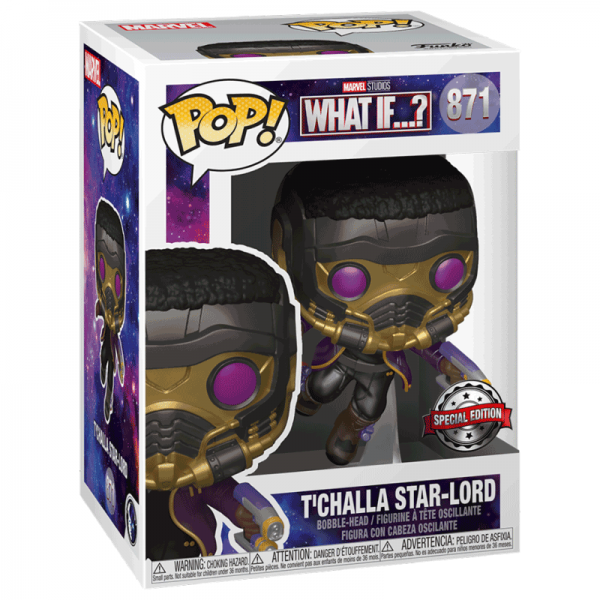 FUNKO POP! - MARVEL - What IF Tchalla Star Lord Metallic #871 Special Edition